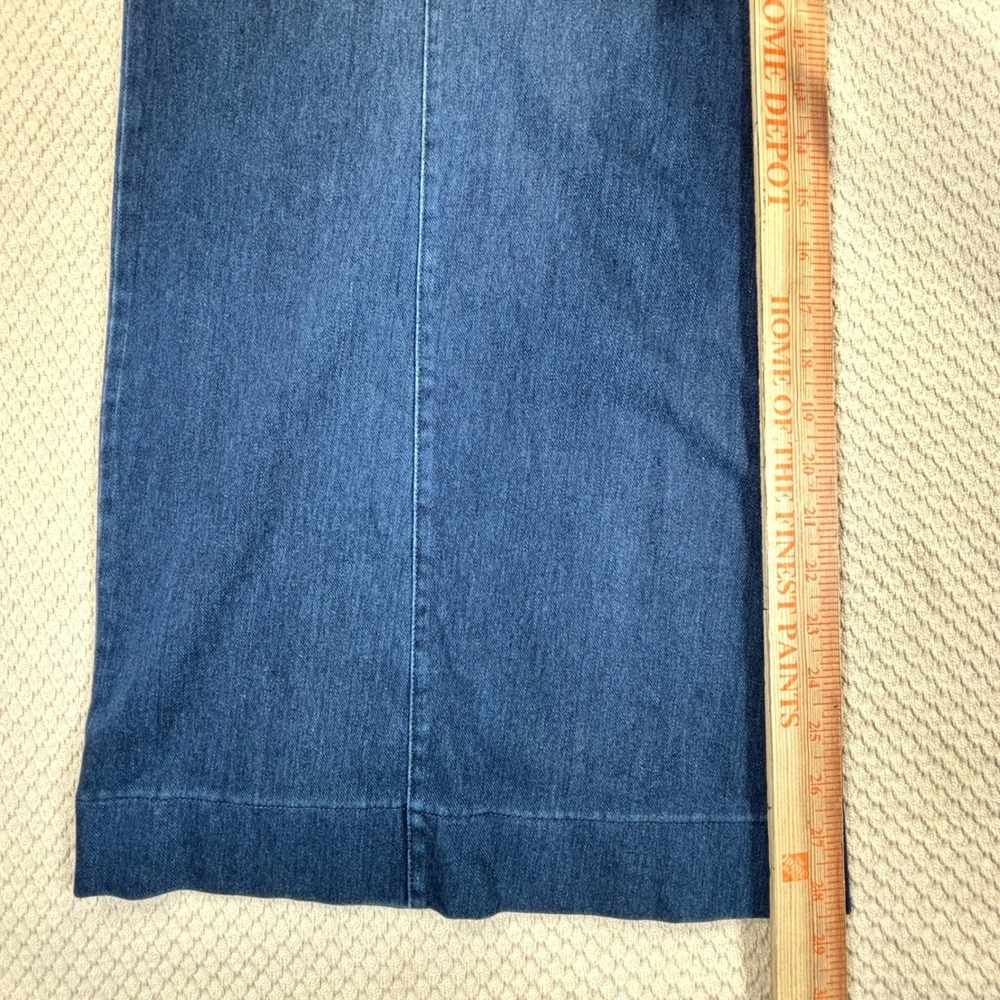 HALARA Dark Blue Wide Leg Jeans Flare - Picture 5 of 9